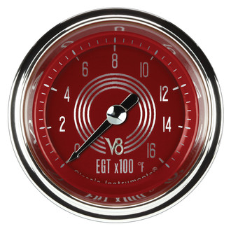 Classic Instruments® - V8 Steelie Series Pyrometer Gauge