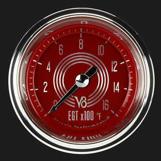 Classic Instruments® - V8 Steelie Series 2-1/8" Pyrometer Gauge