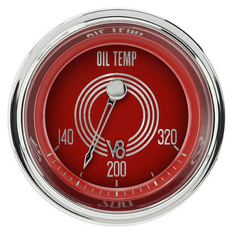 Classic Instruments® - V8 Steelie Series Oil Temperature Gauge