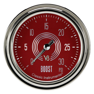 Classic Instruments® - V8 Steelie Series Boost Gauge