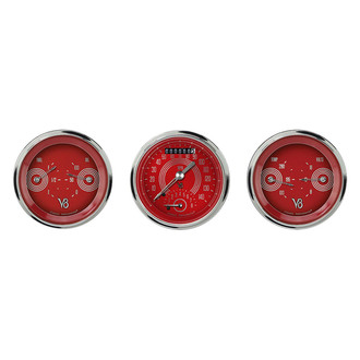 Classic Instruments® - V8 Steelie Series 3-3/8" Custom 3-Gauge Set