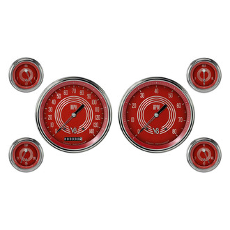 Classic Instruments® - V8 Steelie Series 4-5/8" Custom 6-Gauge Set