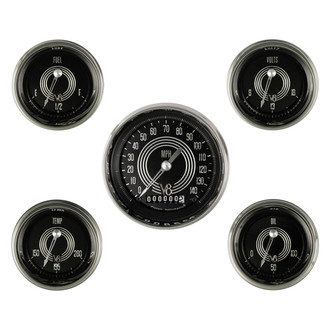 Classic Instruments® - V8 Speedster Series 3-3/8" Custom 5-Gauge Set