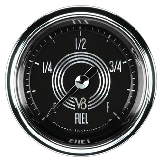 Classic Instruments® - V8 Speedster Series 2-1/8" Fuel Level Gauge, Programmable