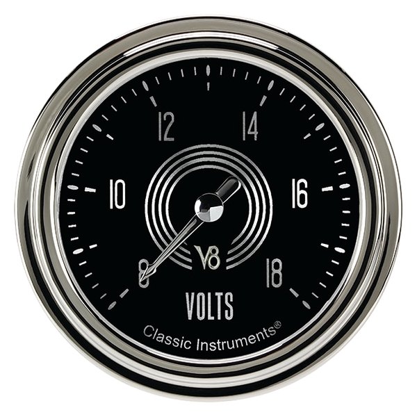 Classic Instruments® - V8 Speedster Series 2-5/8" Voltmeter, 8-18 V
