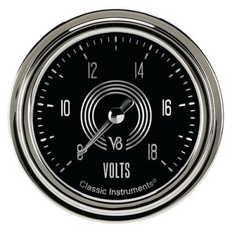 Classic Instruments® - V8 Speedster Series Voltmeter, 8-18 V