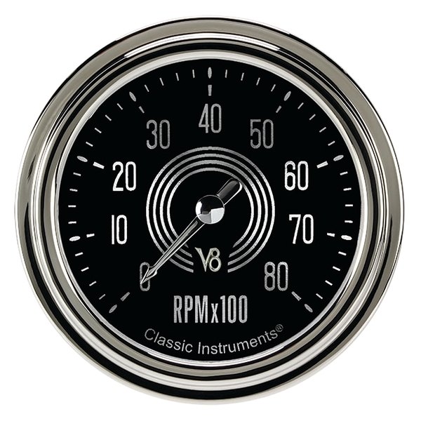 Classic Instruments® - V8 Speedster Series 2-5/8" Tachometer, 8,000 RPM