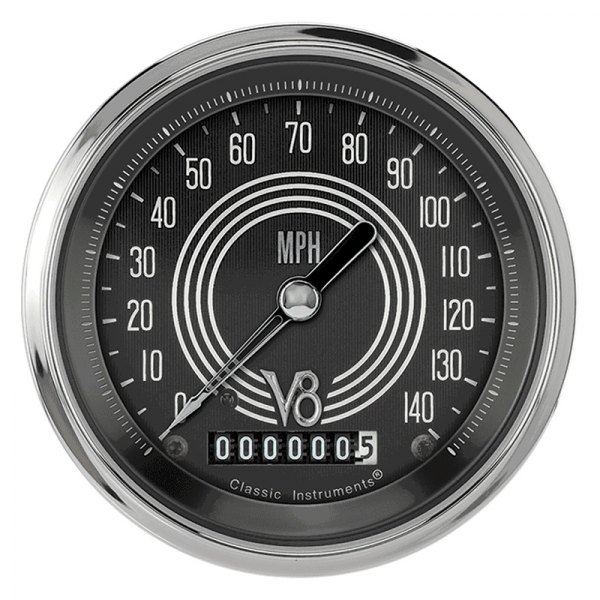 Classic Instruments® - V8 Speedster Series 3-3/8" Speedometer, 140 MPH