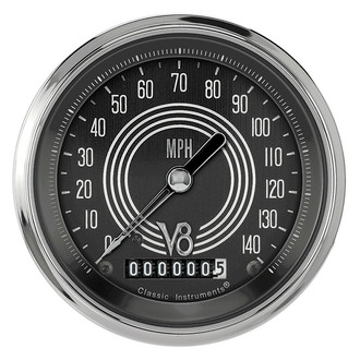 Classic Instruments® - V8 Speedster Series 3-3/8" Speedometer, 140 MPH