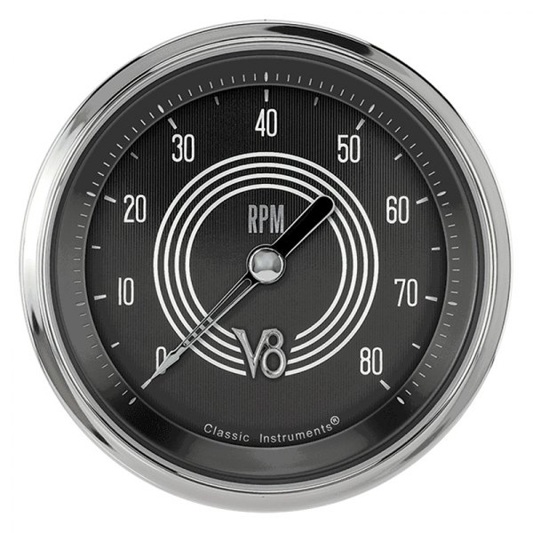 Classic Instruments® - V8 Speedster Series 3-3/8" Tachometer, 8,000 RPM