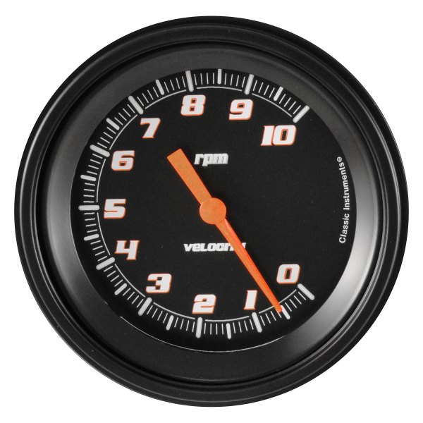 Classic Instruments® - Velocity Black Series 3-3/8" Tachometer, 10,000 RPM