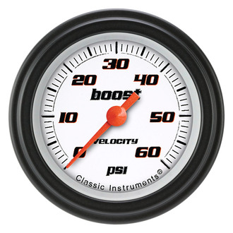 Classic Instruments® - Velocity Series 2-1/8" Boost Gauge, 60 psi