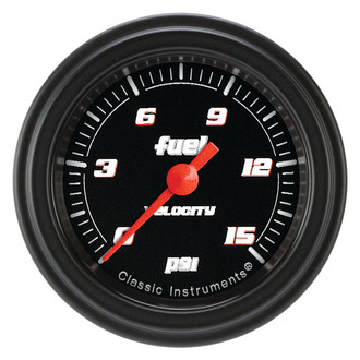 Classic Instruments® - Velocity Series 2-1/8" Fuel Pressure Gauge, 15 psi