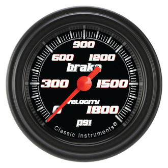 Classic Instruments® - Velocity Series 2-1/8" Brake Pressure Gauge, 1800 psi