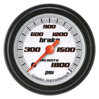 Classic Instruments® - Velocity Series 2-1/8" Brake Pressure Gauge, 1800 psi