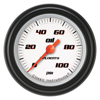 Classic Instruments® - Velocity Series 2-1/8" Oil Pressure Gauge, 100 psi