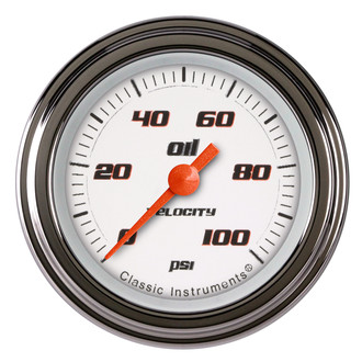 Classic Instruments® - Velocity Series 2-1/8" Oil Pressure Gauge, 100 psi