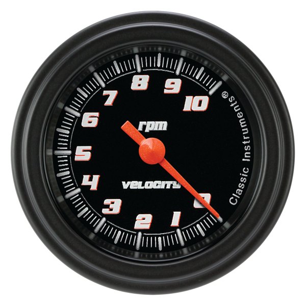 Classic Instruments® - Velocity Black Series 2-1/8" Tachometer, 8,000 RPM