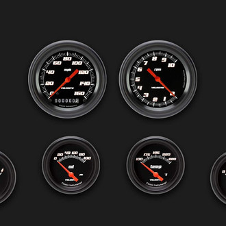 Classic Instruments® - Velocity Series 3-3/8" Custom 6-Gauge Set