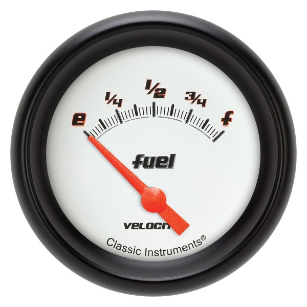 Classic Instruments® - Velocity White Series 2-5/8" Fuel Level Gauge, 240-33