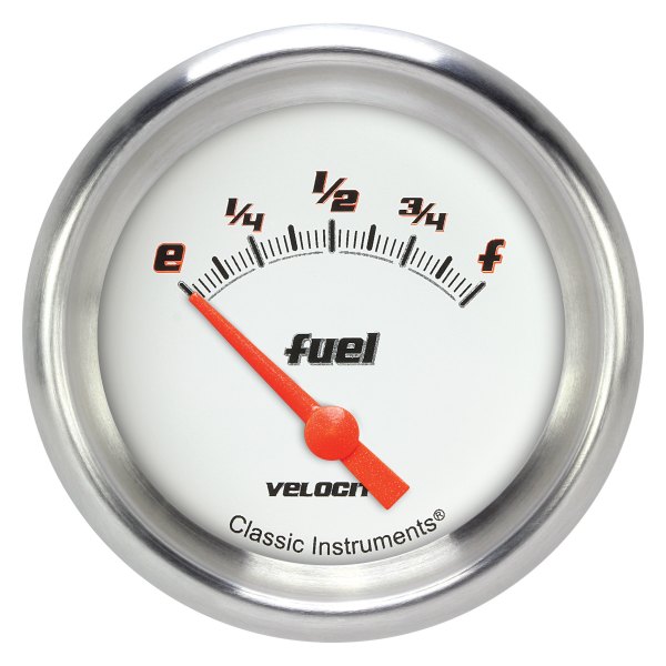 Classic Instruments® - Velocity White Series 2-5/8" Fuel Level Gauge, 75-10
