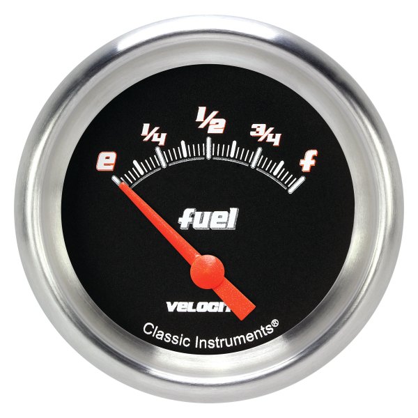 Classic Instruments® - Velocity Black Series 2-5/8" Fuel Level Gauge, 0-90