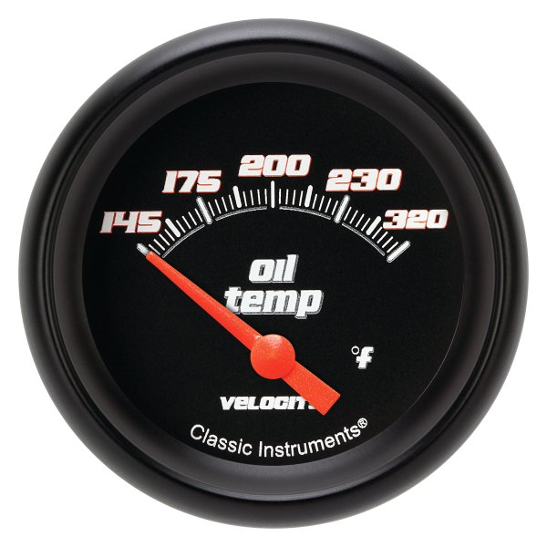 Classic Instruments® - Velocity Black Series 2-5/8" Oil Temperature Gauge