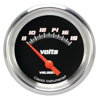Classic Instruments® - Velocity Series 2-5/8" Voltmeter, 8-18 V