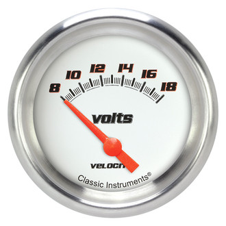 Classic Instruments® - Velocity Series 2-5/8" Voltmeter, 8-18 V