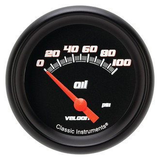 Classic Instruments® - Velocity Series 2-5/8" Oil Pressure Gauge, 100 psi