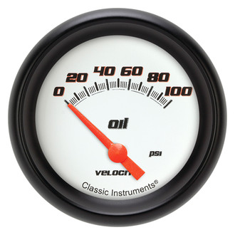 Classic Instruments® - Velocity Series Oil Pressure Gauge, 100 psi