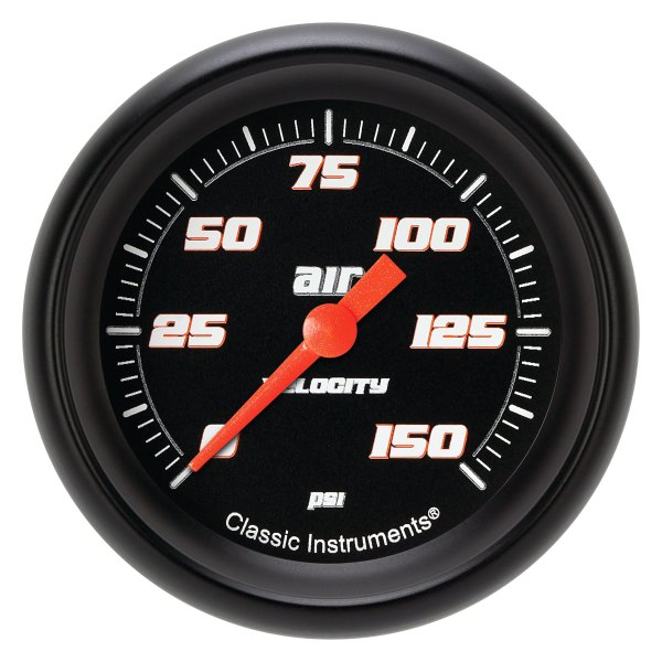 Classic Instruments® - Velocity Black Series 2-5/8" Air Pressure Gauge, 150 psi