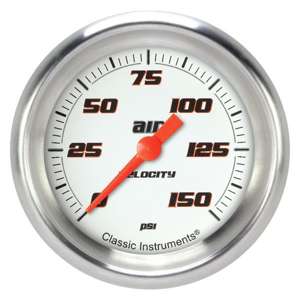 Classic Instruments® - Velocity White Series 2-5/8" Air Pressure Gauge, 150 psi