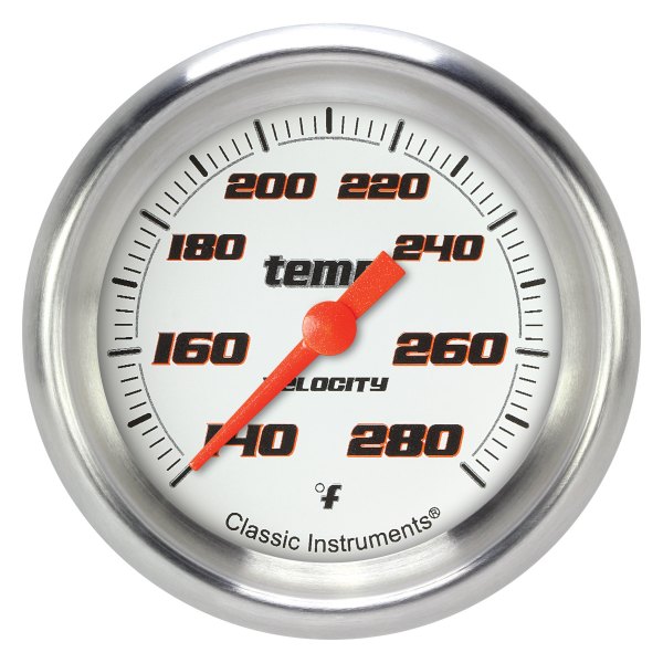 Classic Instruments® - Velocity White Series 2-5/8" Water Temperature Gauge
