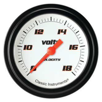 Classic Instruments® - Velocity Series 2-5/8" Voltmeter, 8-18 V