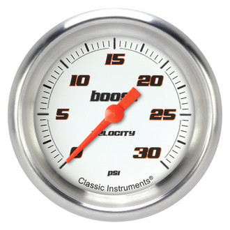 Classic Instruments® - Velocity Series 2-5/8" Boost Gauge, 30 psi