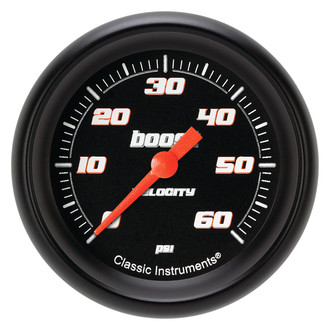 Classic Instruments® - Velocity Series 2-5/8" Boost Gauge, 60 psi