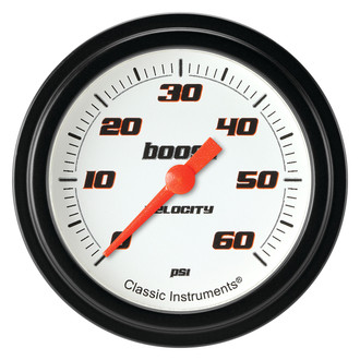 Classic Instruments® - Velocity Series 2-5/8" Boost Gauge, 60 psi