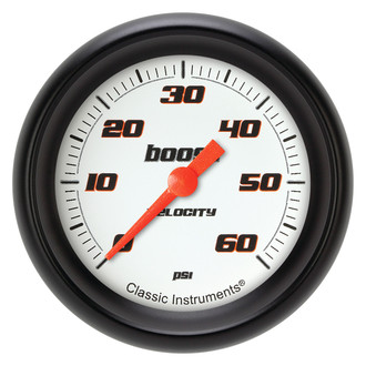 Classic Instruments® - Velocity Series 2-5/8" Boost Gauge, 60 psi