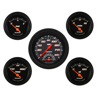 Classic Instruments® - Velocity Series 3-3/8" Custom 5-Gauge Set