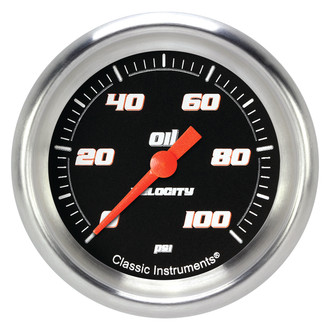 Classic Instruments® - Velocity Series 2-5/8" Oil Pressure Gauge, 100 psi