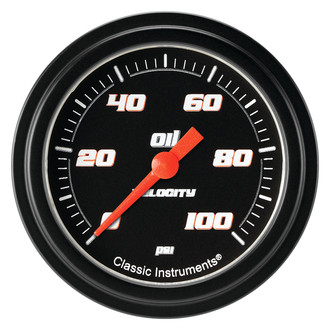 Classic Instruments® - Velocity Series 2-5/8" Oil Pressure Gauge, 100 psi