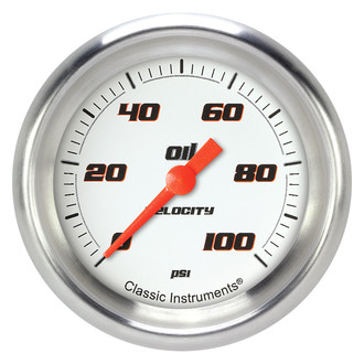 Classic Instruments® - Velocity Series 2-5/8" Oil Pressure Gauge, 100 psi