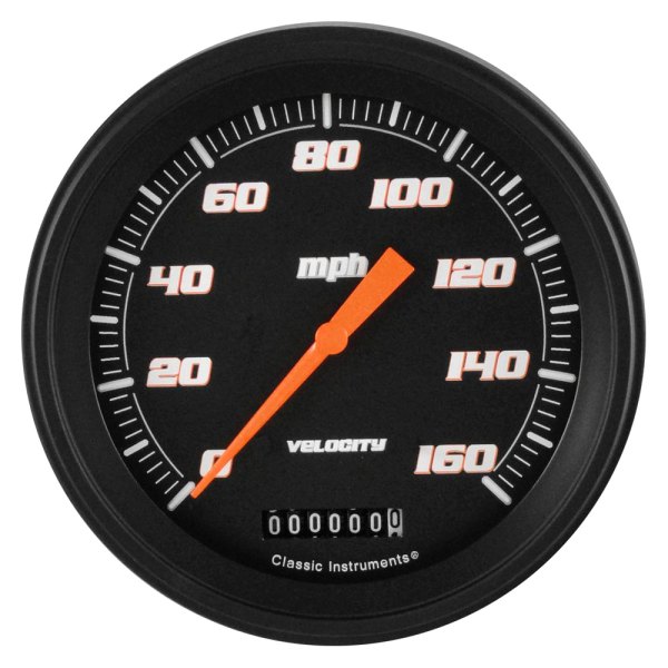 Classic Instruments® - Velocity Black Series 4-5/8" Speedometer, 140 MPH
