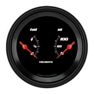 Classic Instruments® - Velocity Series 3-3/8" Fuel & Oil Dual Gauge, 240-33