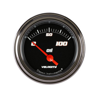 Classic Instruments® - Velocity Series 2-1/8" Oil Pressure Gauge, 100 psi