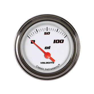 Classic Instruments® - Velocity Series 2-1/8" Oil Pressure Gauge, 100 psi