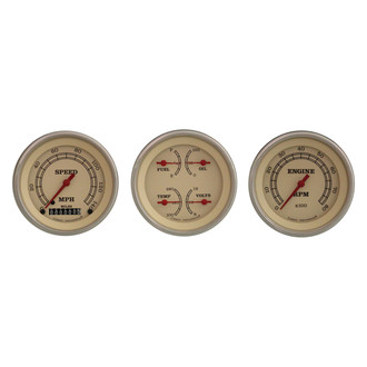 Classic Instruments® - Vintage Series 3-3/8" Custom 3-Gauge Set