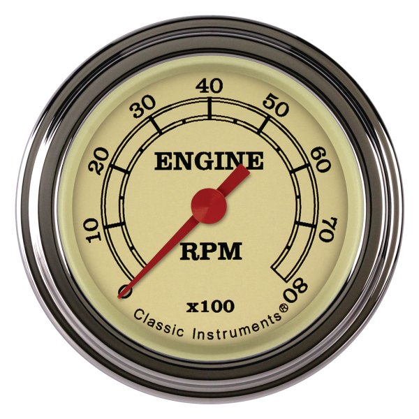 Classic Instruments® - Vintage Series 2-1/8" Tachometer, 8,000 RPM
