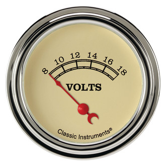 Classic Instruments® - Vintage Series 2-5/8" Voltmeter, 8-18 V